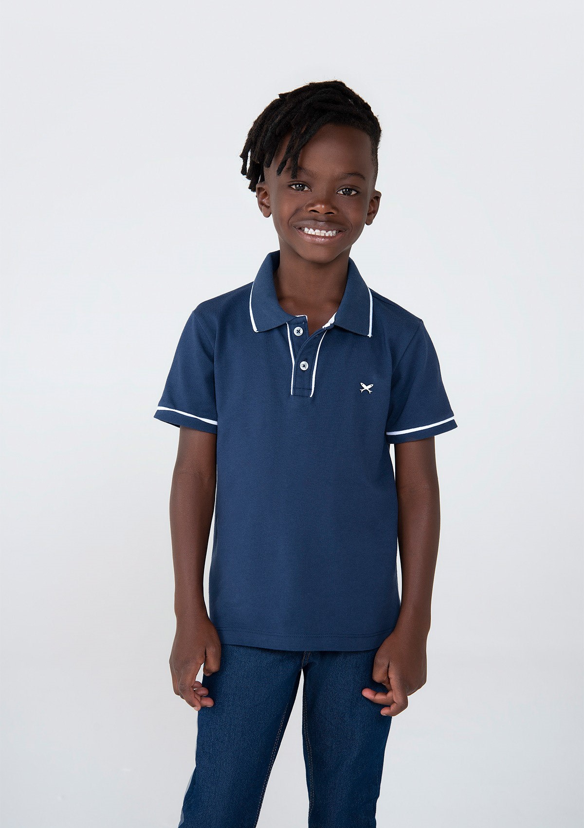 Camisa polo on sale azul oscuro