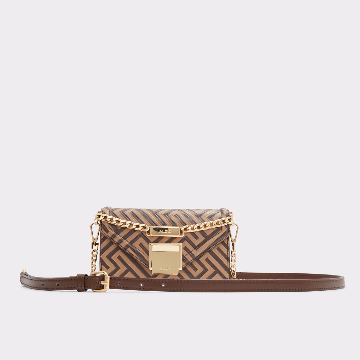 MULINUM BROWN EMBOSSED SYNTHETIC